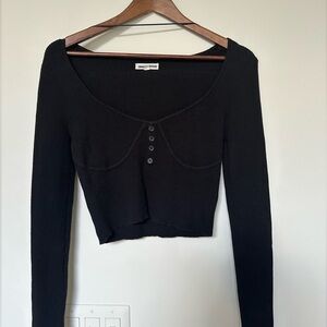 Black Long Sleeve Women's Top